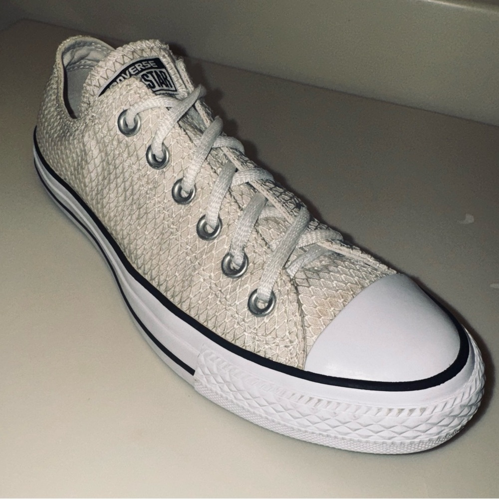 Converse Cream Waffle Print Textile Sneakers - Picture 12 of 16